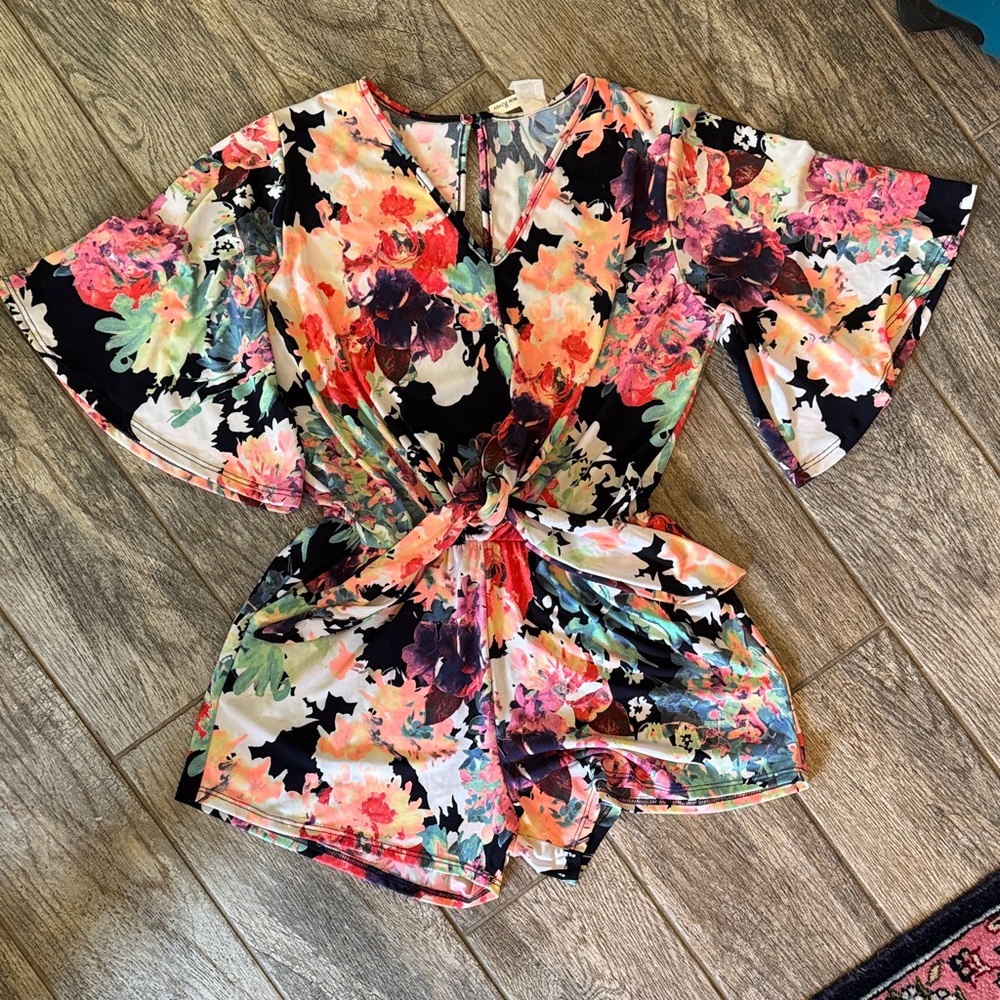 Floral Multicolor Women's Romper